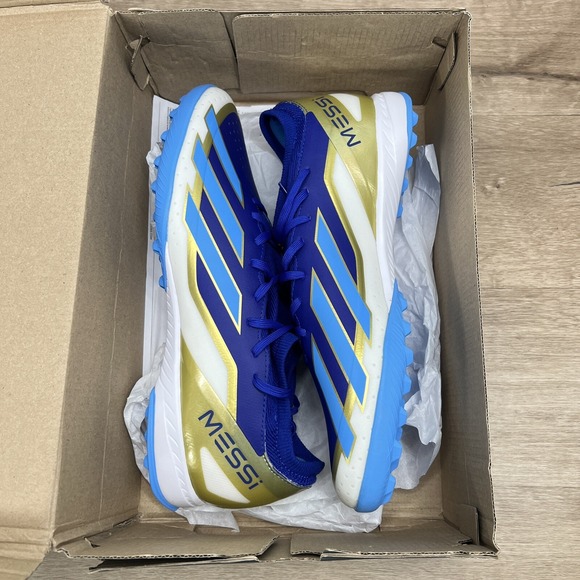 Adidas X Crazyfast League TF Messi Turf Soccer Cleats Blue ID0718 Mens Size 11.5 main image 4